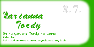 marianna tordy business card